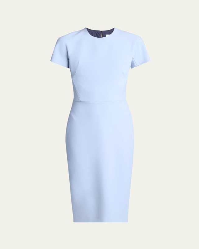 Fitted Wool Blend T-Shirt Dress